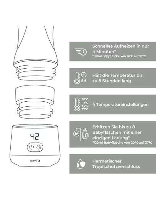 Nuvita 1162 Warm'n'Go hordozható cumisüveg melegítő, OUTLET termék