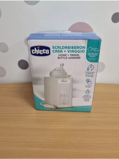Chicco cumisüveg- és bébiétel-melegítő otthonra és útra, 3 programmal és automatikus kikapcsolással OUTLET termék