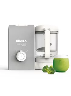   BEABA Babycook Express 4 az 1-ben bébiételkészítő, gyors főzés: kevesebb mint 15 perc, turmixolás, kíméletes és egészséges gőzpárolás, kiolvasztás, melegítés, 1250 ml űrtartalom, bársonyszürke OUTLET termék