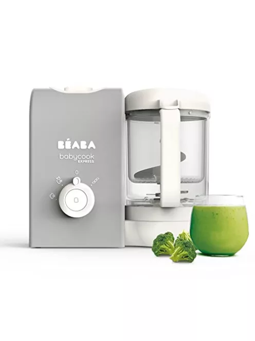 BEABA Babycook Express 4 az 1-ben bébiételkészítő, gyors főzés: kevesebb mint 15 perc, turmixolás, kíméletes és egészséges gőzpárolás, kiolvasztás, melegítés, 1250 ml űrtartalom, bársonyszürke OUTLET termék