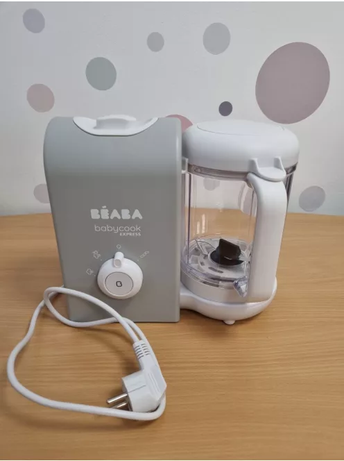 BEABA Babycook Express 4 az 1-ben bébiételkészítő, gyors főzés: kevesebb mint 15 perc, turmixolás, kíméletes és egészséges gőzpárolás, kiolvasztás, melegítés, 1250 ml űrtartalom, bársonyszürke OUTLET termék