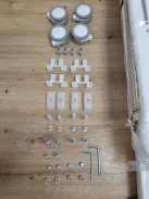 Foppapedretti  masszív bükkfa olasz gyerekágy állítható oldalráccsal, 131 x 73 x 108 cm, 27 kg, fehér OUTLET termék