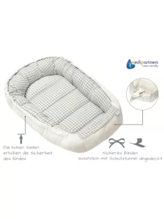   Medi Partners Waffle babafészek újszülötteknek 100x60x15 cm OUTLET termék