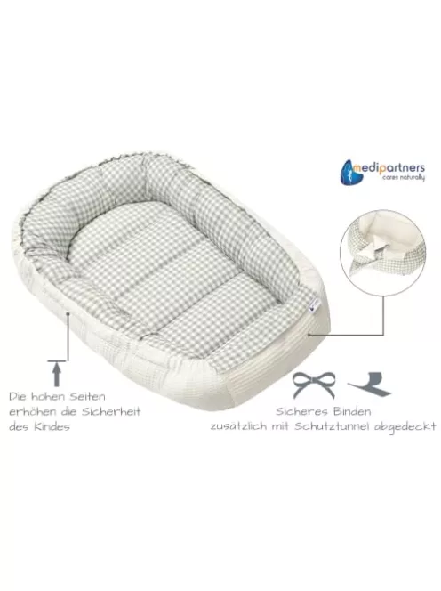 Medi Partners Waffle babafészek újszülötteknek 100x60x15 cm OUTLET termék
