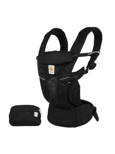   Ergobaby Omni Breeze babahordozó újszülötteknek, 4 hordozási pozíció, fekete OUTLET termék