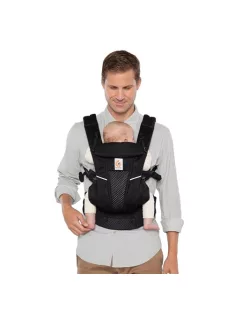   Ergobaby Omni Breeze babahordozó újszülötteknek, 4 hordozási pozíció, fekete OUTLET termék
