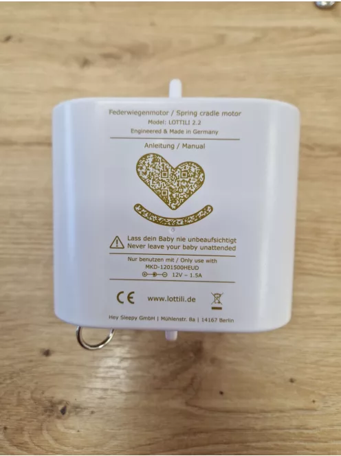 Lottili Elektromos motor baba rugós bölcsőhöz. hangtalan és öntanuló, időzítővel és folyamatos üzemmóddal OUTLET termék