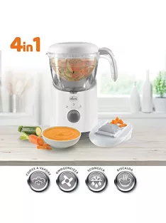   Chicco Easy Meal multifunkciós bébiételkészítő – gőzpároló, turmixgép és ételmelegítő OUTLET termék