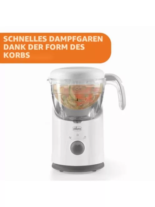 Chicco Easy Meal multifunkciós bébiételkészítő – gőzpároló, turmixgép és ételmelegítő OUTLET termék