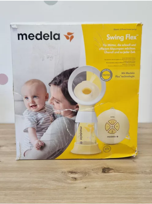Medela Swing Flex elektromos mellszívó – kompakt kialakítás – PersonalFit Flex mellszívó tölcsérekkel és Medela OUTLET termék
