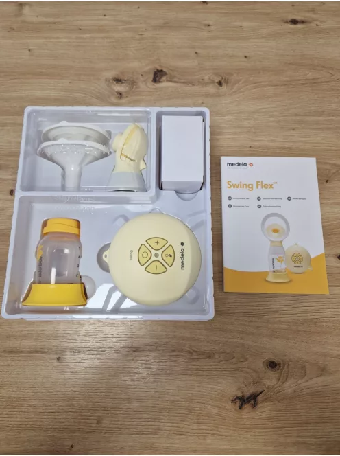 Medela Swing Flex elektromos mellszívó – kompakt kialakítás – PersonalFit Flex mellszívó tölcsérekkel és Medela OUTLET termék
