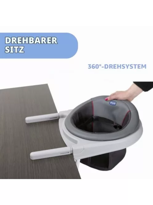 Chicco 360° asztalra rögzíthető etetőszék, Stone OUTLET termék