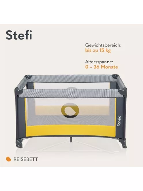 Lionelo Stefi Baby kiságy, utazóágy születéstől 15 kg-ig OUTLET termék