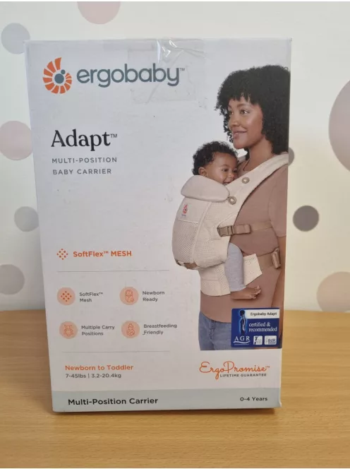 Ergobaby Adapt babahordozó újszülöttkortól, 0–48 hónapos korig világos barna szìnű OUTLET termék