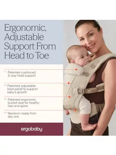   Ergobaby Adapt babahordozó újszülöttkortól, 0–48 hónap fekete szìnű OUTLET termék