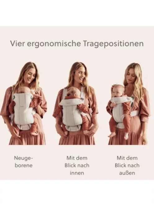 BABYBJÖRN Mini babahordozó, 3D Jersey, világosbézs OUTLET termék