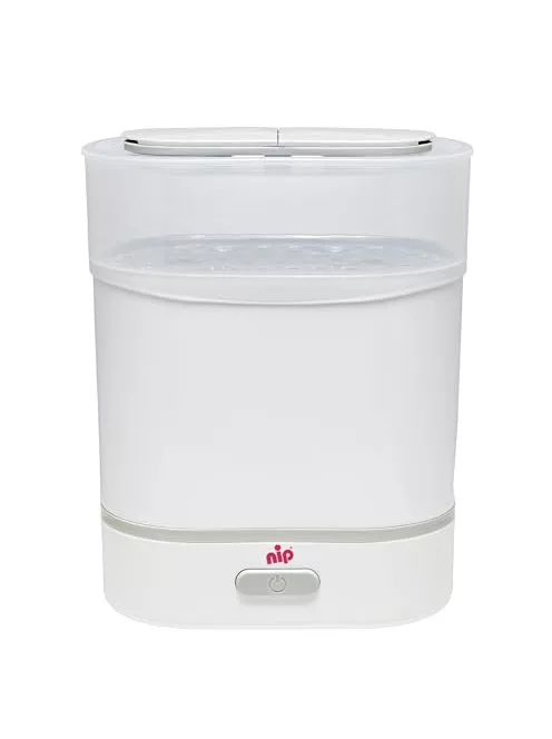 Nip sterilizáló cumisüvegekhez, gőzsterilizátor 6 cumisüveghez és tartozékokhoz, fehér OUTLET termék