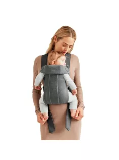   BABYBJÖRN Mini babahordozó, 3D Jersey, sötétszürke OUTLET termék