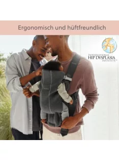   BABYBJÖRN Mini babahordozó, 3D Jersey, sötétszürke OUTLET termék