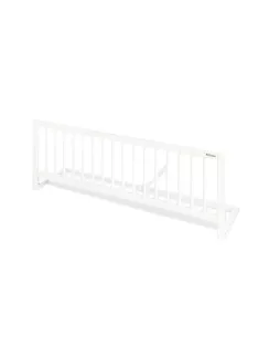   PINOLINO Comfort ágyrács, fa leesésgátló rács gyerekágyhoz és szülői ágyhoz, tömör bükk, szerelés nélküli, matrac alá, összekötő hevederrel, 19 cm-ig, 115 x 32 x 40 cm, fehér lakkozott OUTLET termék