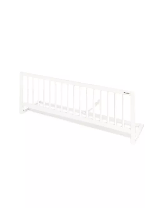 PINOLINO Comfort ágyrács, fa leesésgátló rács gyerekágyhoz és szülői ágyhoz, tömör bükk, szerelés nélküli, matrac alá, összekötő hevederrel, 19 cm-ig, 115 x 32 x 40 cm, fehér lakkozott OUTLET termék