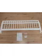 PINOLINO Comfort ágyrács, fa leesésgátló rács gyerekágyhoz és szülői ágyhoz, tömör bükk, szerelés nélküli, matrac alá, összekötő hevederrel, 19 cm-ig, 115 x 32 x 40 cm, fehér lakkozott OUTLET termék