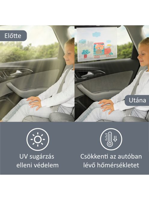 Zopa autós napellenzõ  - roló 2 db - róka mintás ZOP029154