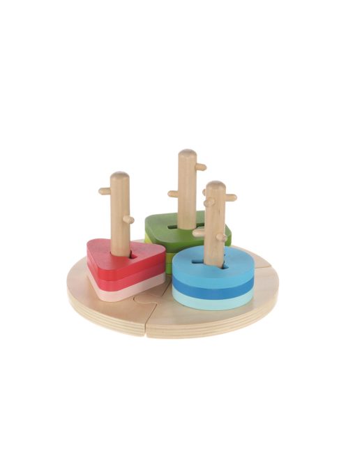 Zopa fa játék puzzle geometriai formák montessori