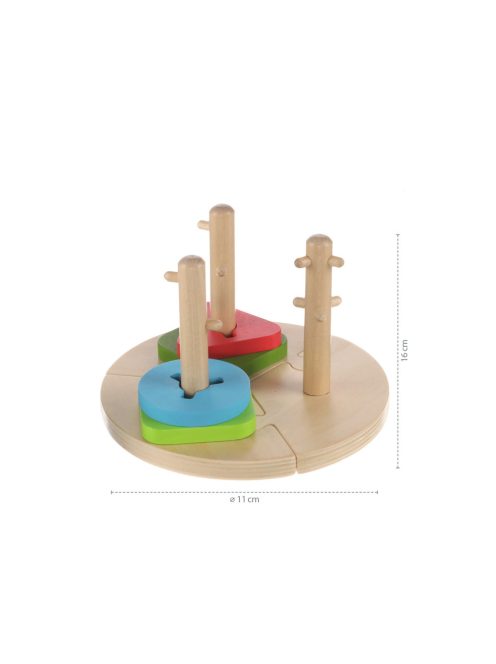 Zopa fa játék puzzle geometriai formák montessori