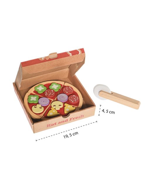 Zopa fa játék pizza dobozban
