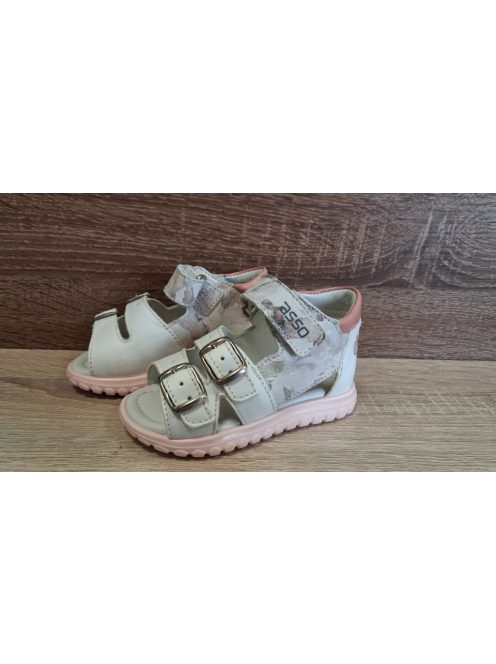 Asso lányka bőr szandál-fehér mintás 21-es méret