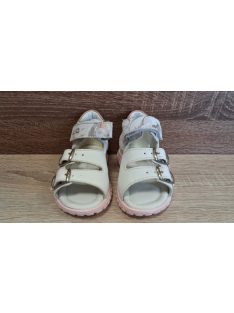 Asso lányka bőr szandál-fehér mintás 21-es méret
