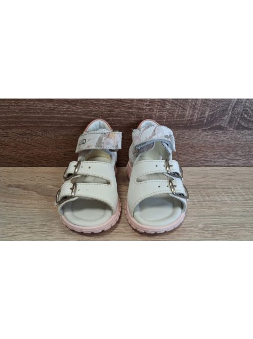 Asso lányka bőr szandál-fehér mintás 21-es méret