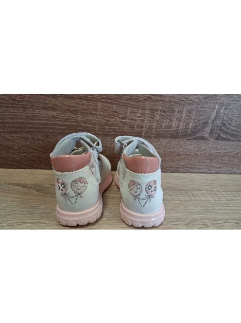 Asso lányka bőr szandál-fehér mintás 21-es méret