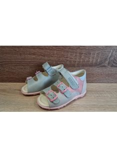   Asso lányka bőr szandál-rózsaszín-szürke cicás 21-es méret