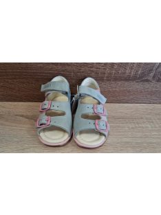   Asso lányka bőr szandál-rózsaszín-szürke cicás 21-es méret