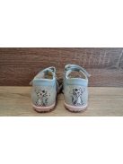 Asso lányka bőr szandál-rózsaszín-szürke cicás 21-es méret