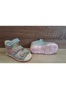 Asso lányka bőr szandál-rózsaszín-szürke cicás 21-es méret