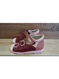   ASSO supinalt lányka bőr szandál-bordó katicás 24-es méret