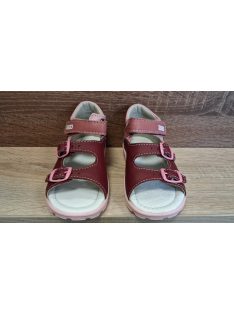   ASSO supinalt lányka bőr szandál-bordó katicás 24-es méret