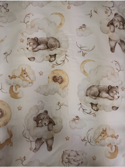 Ovis ágynemű huzat 100% pamut-drapp állatos