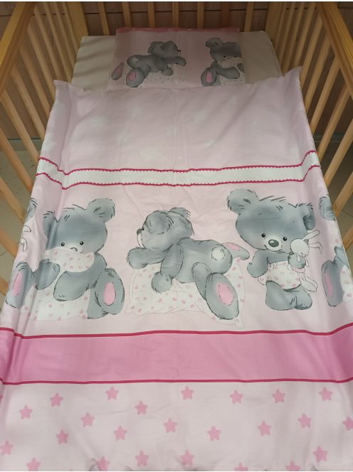 Bébi ágynemű huzat 100% pamut-rózsaszín koala