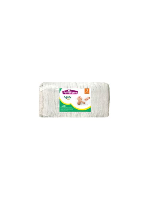 Pommette Prémium típusú pelenka, 3-as Midi méret 4-9 kg-ig, 50 db