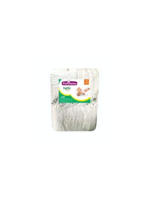Pommette Prémium típusú pelenka, 3-as Midi méret 4-9 kg-ig, 50 db