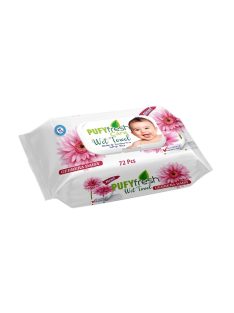 Pufy Fresh 72 db-os kupakos popsitörlő-Gerbera