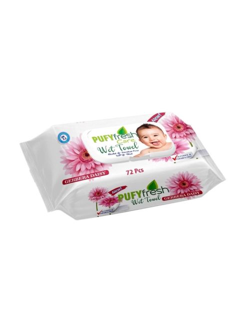 Pufy Fresh 72 db-os kupakos popsitörlő-Gerbera