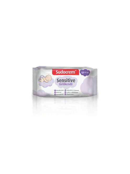 Sudocrem popsitörlő Sensitive 55 db/csomag