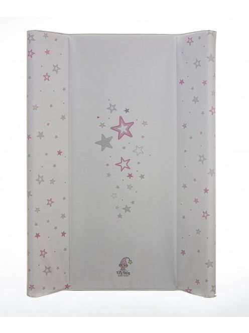 Pelenkázó lap 2 oldalú puha 66×50 cm Rózsaszín csillag